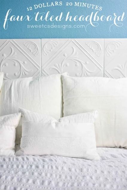 47. 20 mins Faux Tile Headboard