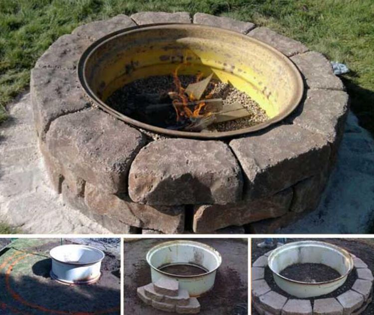 5. Truck Wheel Fire Pits