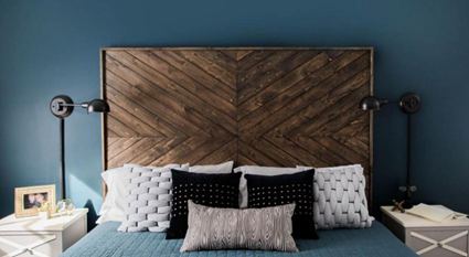 54. Chevron Patterned Headboard