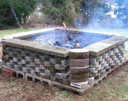 60. Giant Square Fire Pit
