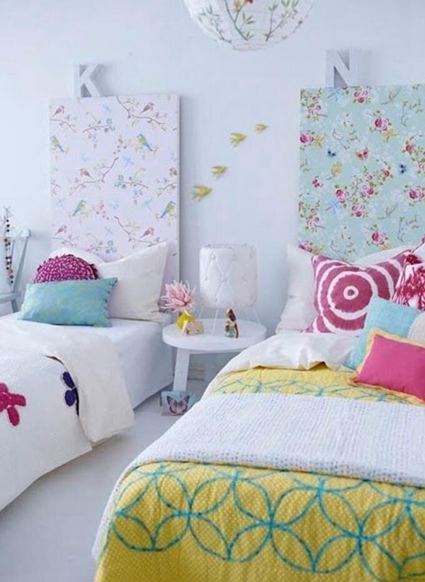 60. Wallpaper Headboard