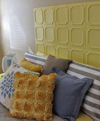 70. Ceiling Tile Headboard