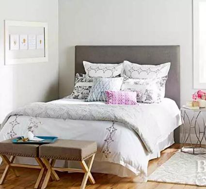 71. Sleek Upholstered Headboard