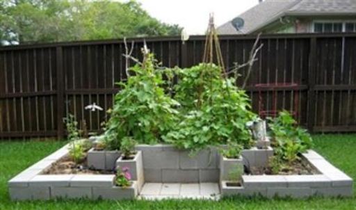 75. U-shaped Concrete Raised Bed Design