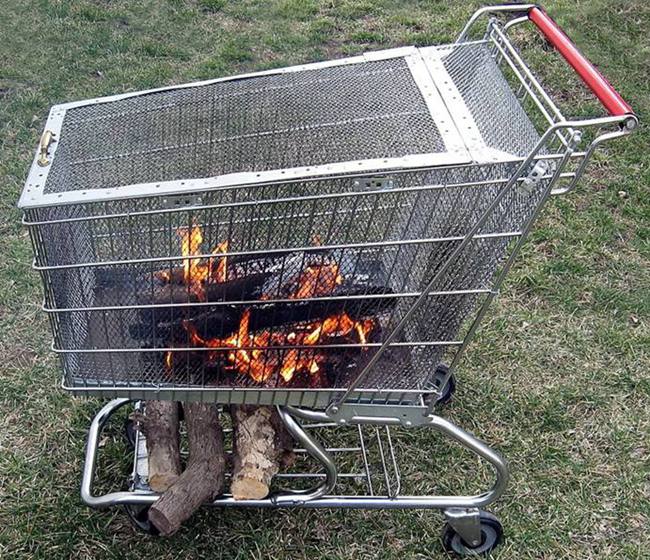 79. Shopping Cart Fire Pit