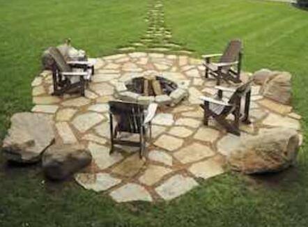 80. Rustic Fire Pit Patio