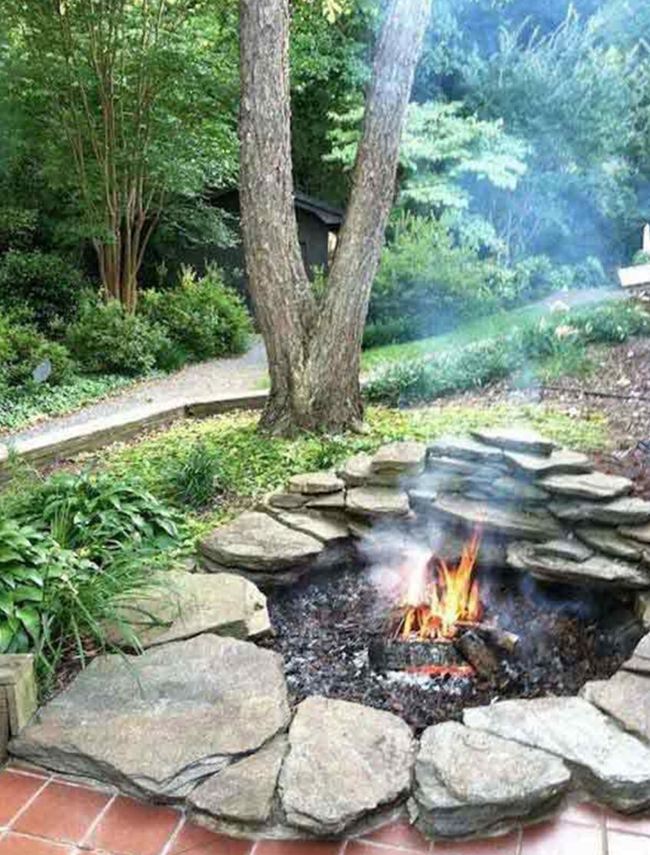 9. Flat Stone Fire Pit