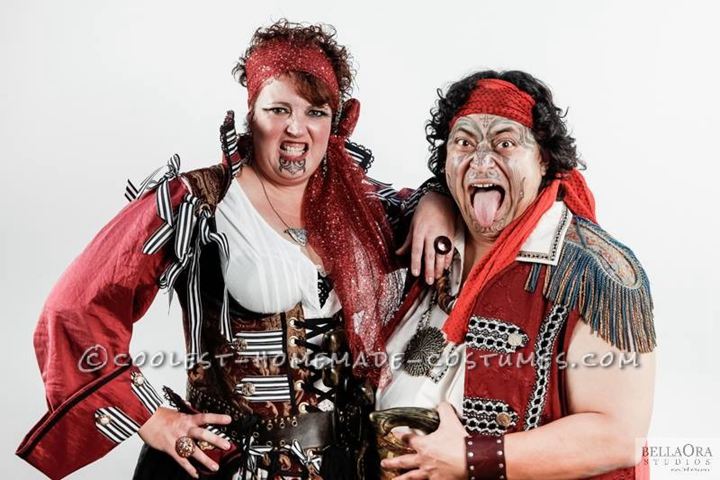 34. The Maori Pirates Couple Costume