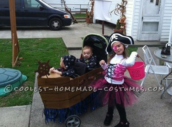 47. DIY Pirates Costume and Ship Stroller