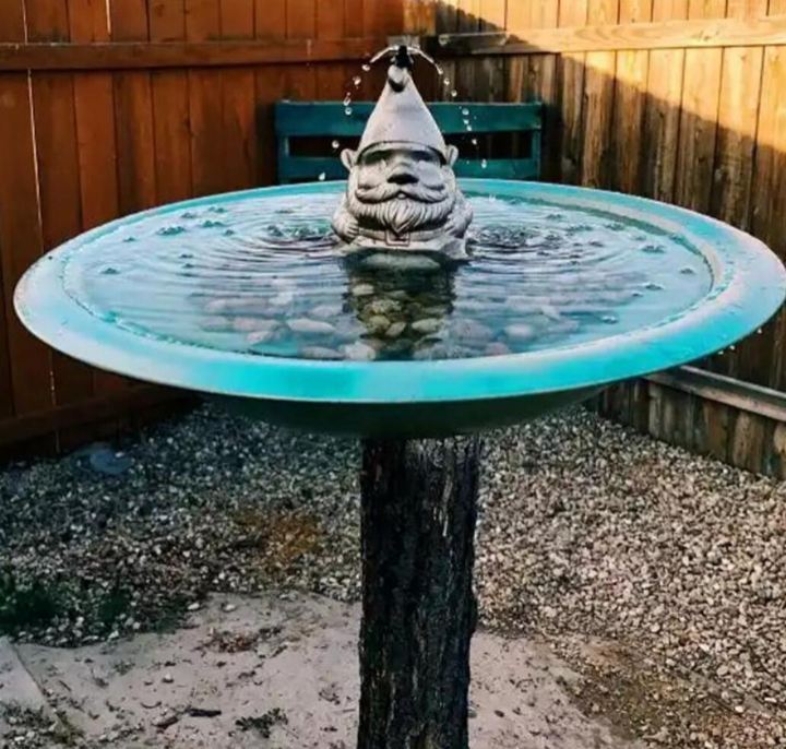 47. DIY Water Fountain and Bird Bath