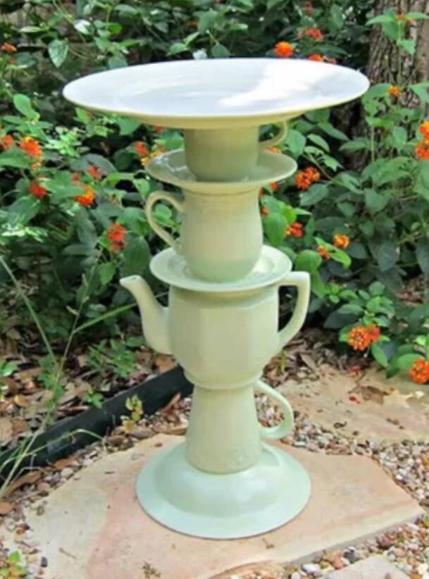 5. Teapot Bird Bath