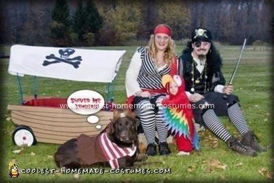 51. Family with Dog Pirates Costume