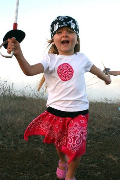 6. DIY Kid's Bandana Skirt Pirate Costume