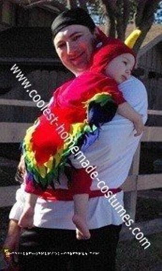 61. Dad and Parrot Baby Halloween Costume