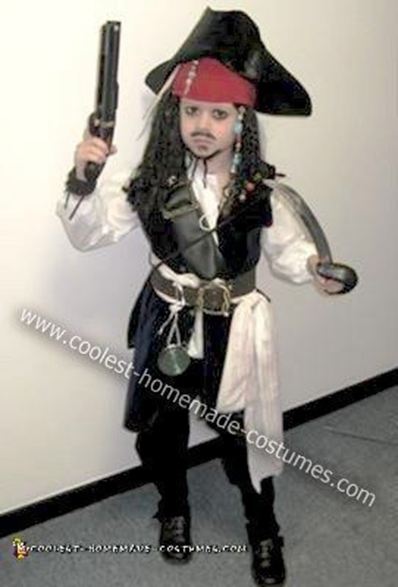 64. Kid Jack Sparrow Pirates Costume