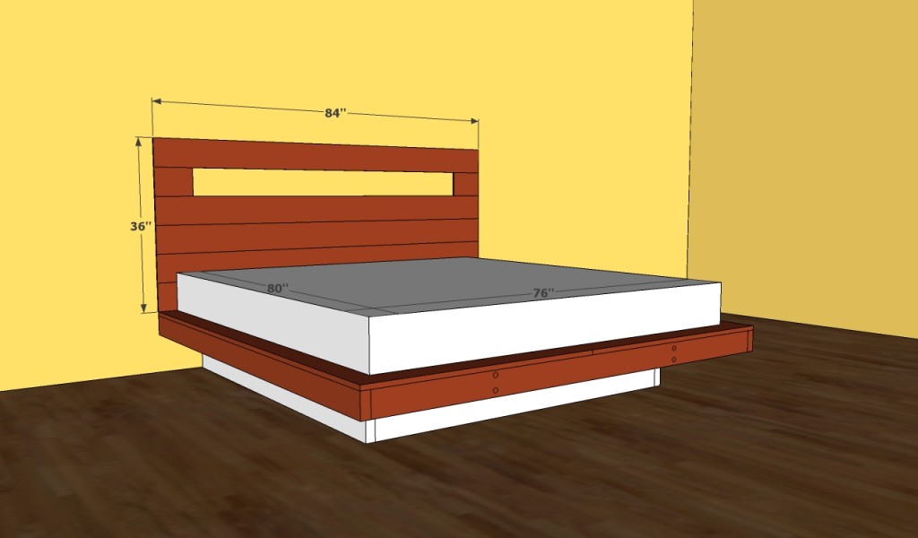 DIY Floating Bed Frame With Storage